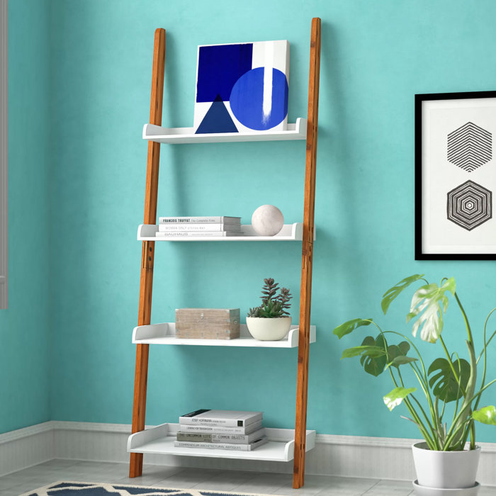 17 Stories Aldaco 144cm H x 55cm W Solid Wood Ladder Bookcase & Reviews Wayfair.co.uk